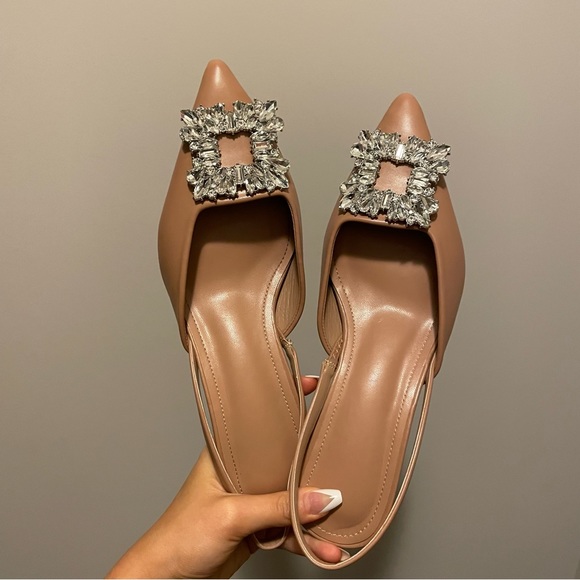 ❌SOLD❌ Square Gemstone Embellished Kitten Heels - Picture 2 of 6